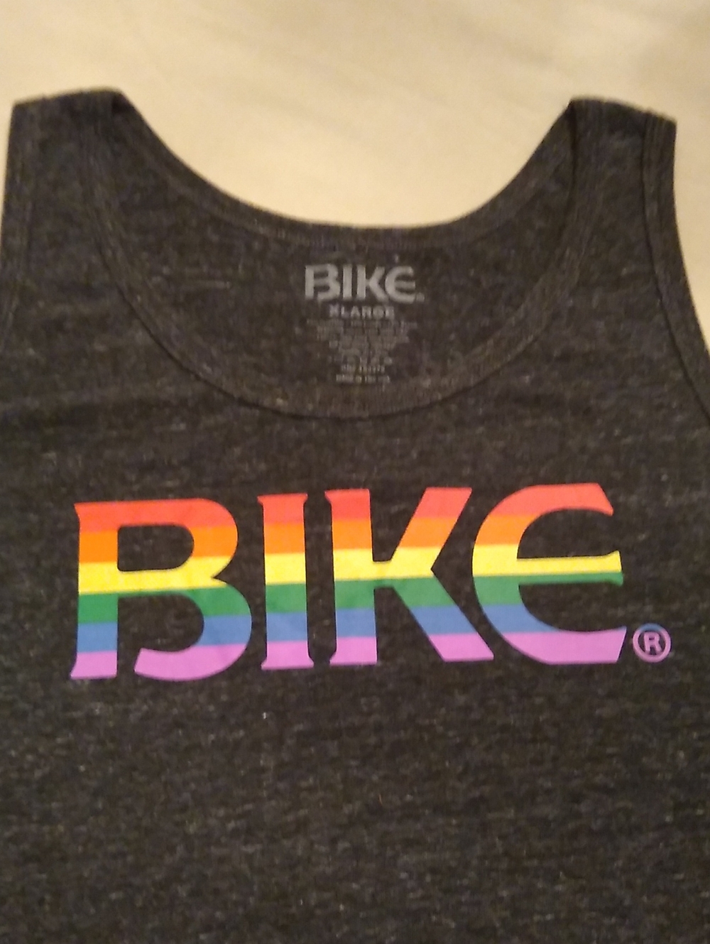 BIKE Tank Top with Rainbow Logo